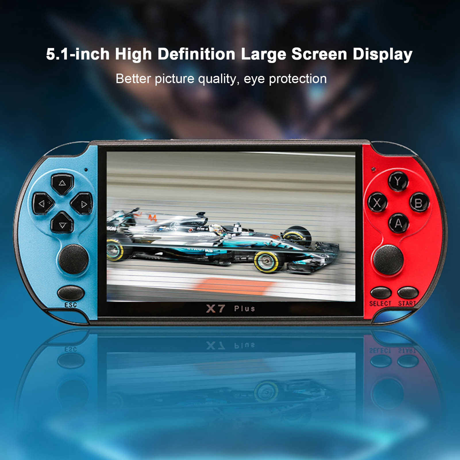 Gaming Console X7 - Double Rocker 5.1in Handheld Game Console