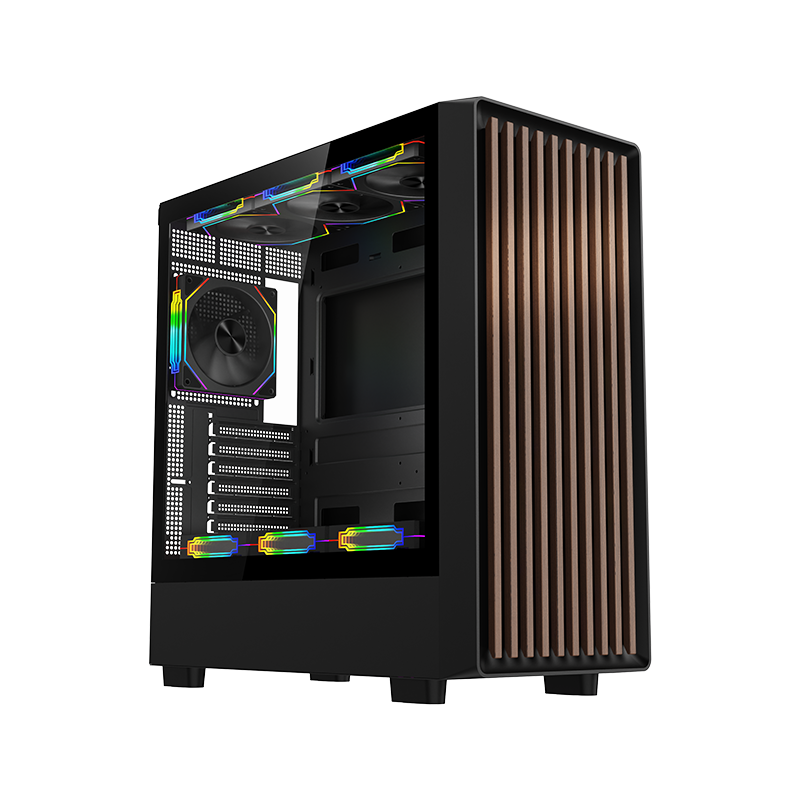 Craftsman3 Mini Pc Case Walnut - Gaming Console Tower recension och pris