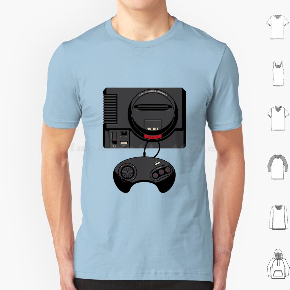 Retro Black 16-Bit T Shirt Men - Gaming Console Genesis recension och pris
